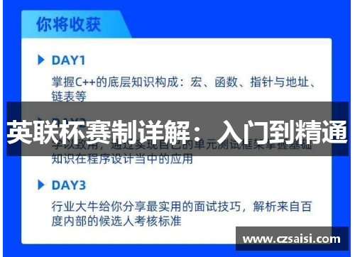 英联杯赛制详解：入门到精通